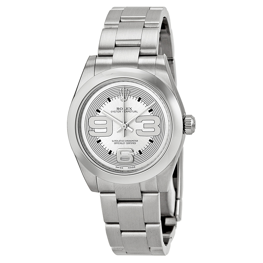 Rolex Oyster Perpetual 31 mm Silver Dial Stainless Steel Bracelet Automatic Unisex Watch 177200S369O