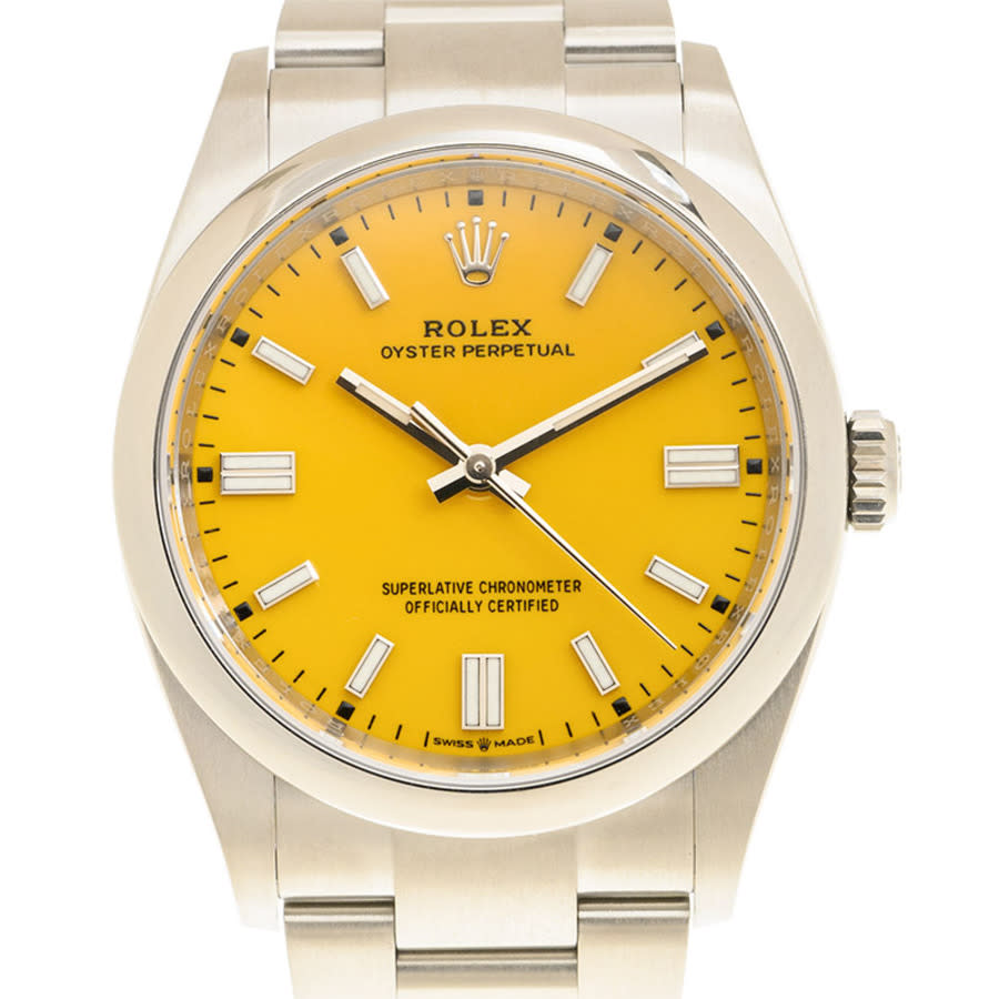 Rolex Oyster Perpetual 36 Automatic Chronometer Yellow Dial Watch 126000YLSO