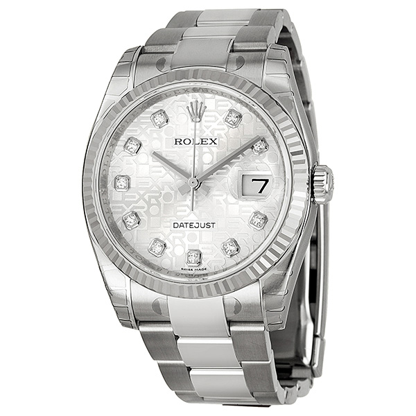 Rolex Oyster Perpetual 36 mm Silver Dial Stainless Steel Bracelet Automatic Ladies Watch 116234SJDO