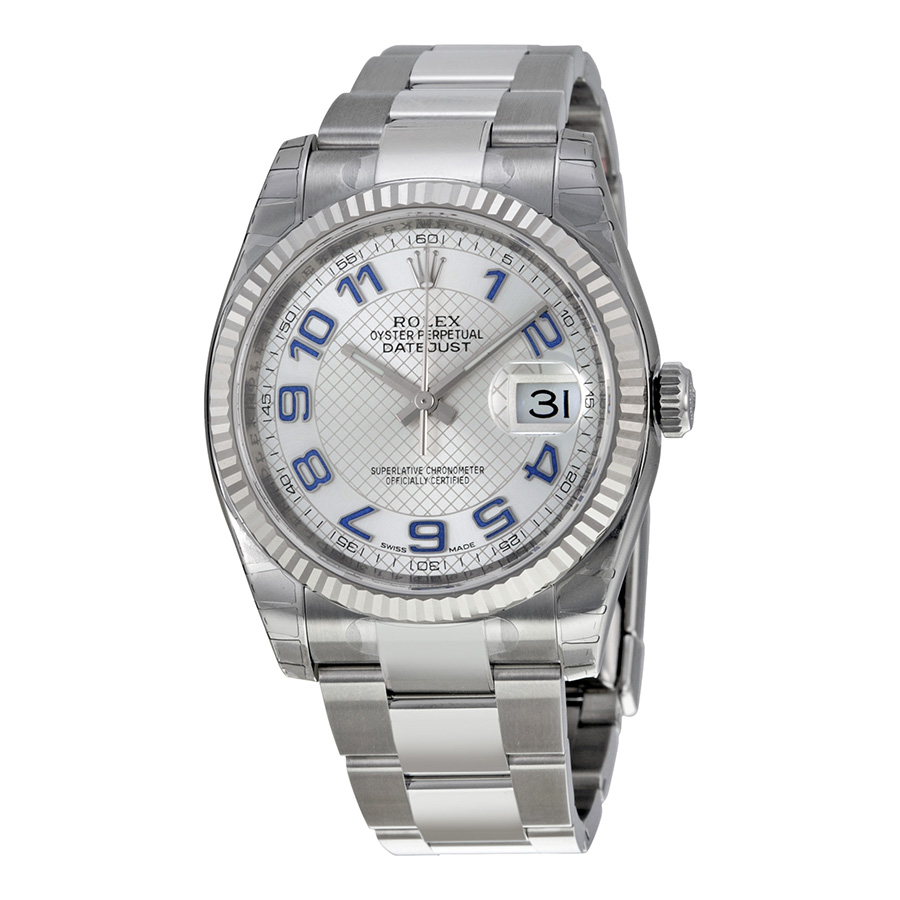 Rolex Oyster Perpetual 36 mm Silver Dial Stainless Steel Bracelet Automatic Men's Watch 116234SBLAO