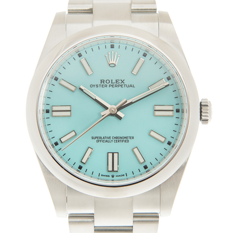 Oyster Perpetual 41 Automatic Turquoise Blue Dial Men's Watch 124300TQBLSO