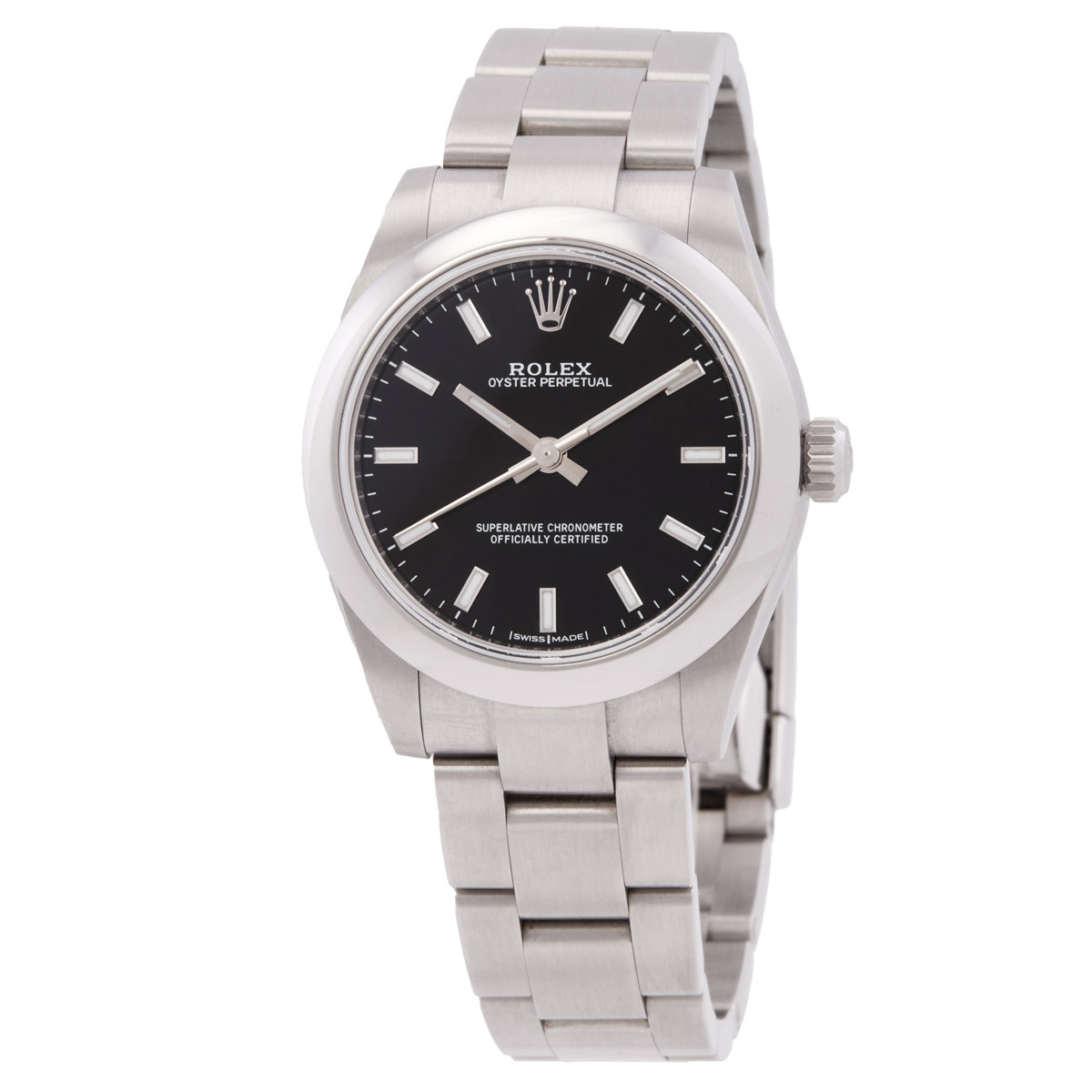 Rolex Oyster Perpetual Automatic Chronometer Black Dial Unisex Watch 177200-0019