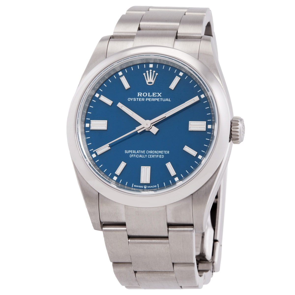 Rolex Oyster Perpetual Automatic Chronometer Blue Dial Men's Watch M126000-0015