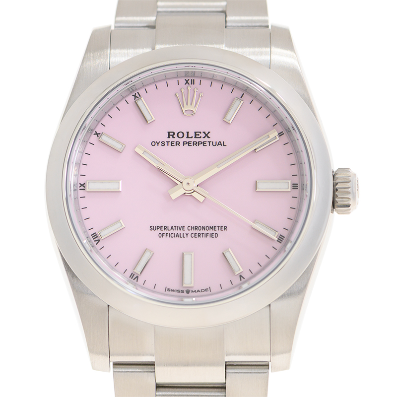 Rolex Oyster Perpetual Automatic Chronometer Pink Dial Ladies Watch M124200-0009