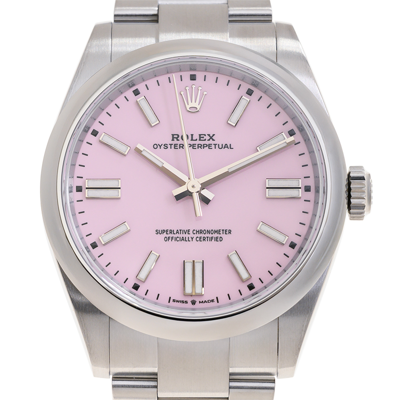 Oyster Perpetual Automatic Chronometer Candy Pink Dial Men's Watch