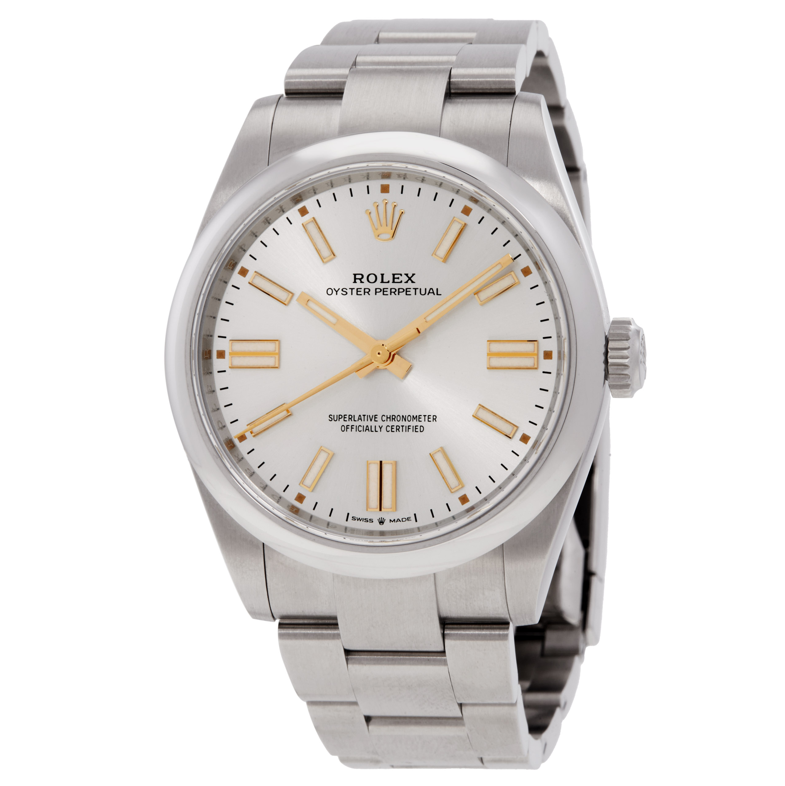 Oyster Perpetual Automatic Chronometer Silver Dial Men's Watch