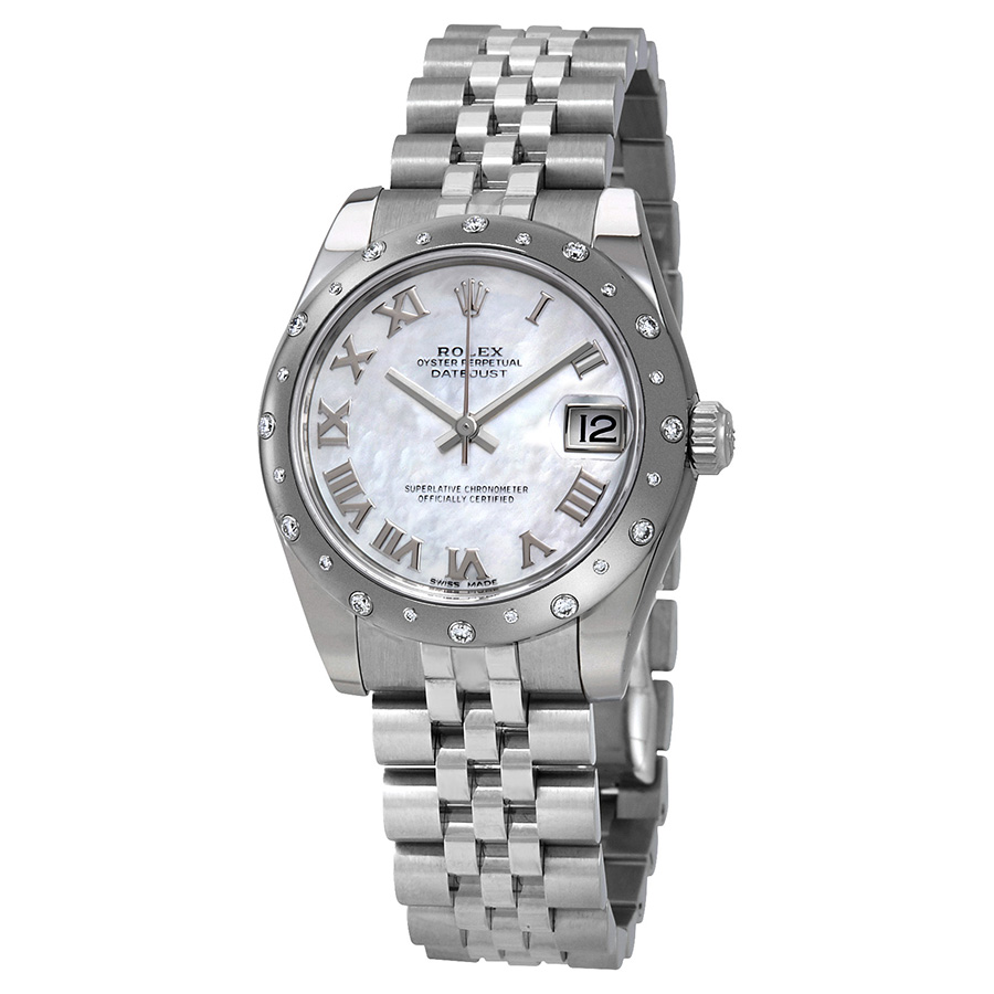 Rolex Oyster Perpetual Datejust 31 Mother of Pearl Dial Stainless Steel Jubilee Bracelet Automatic Ladies Watch 178344MRJ