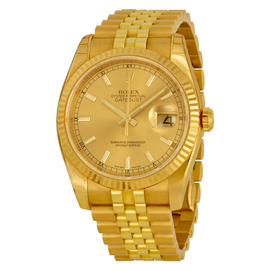 Rolex Oyster Perpetual Datejust 36 Champagne Dial 18K Yellow Gold Rolex Oyster Perpetual Datejust 36 Champagne Dial 18K Yellow Gold
