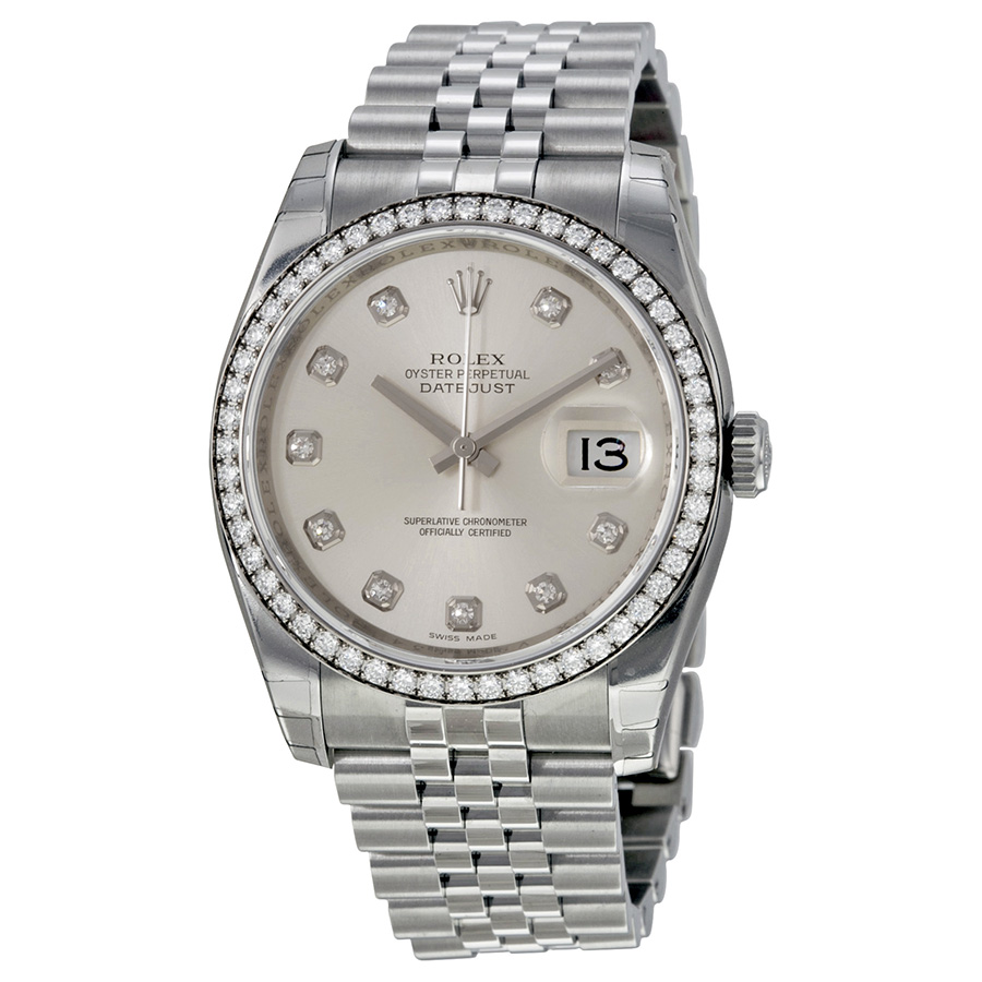 Rolex Oyster Perpetual Datejust 36 Silver Dial Stainless Steel Jubilee Bracelet Automatic Ladies Watch 116244SDJ