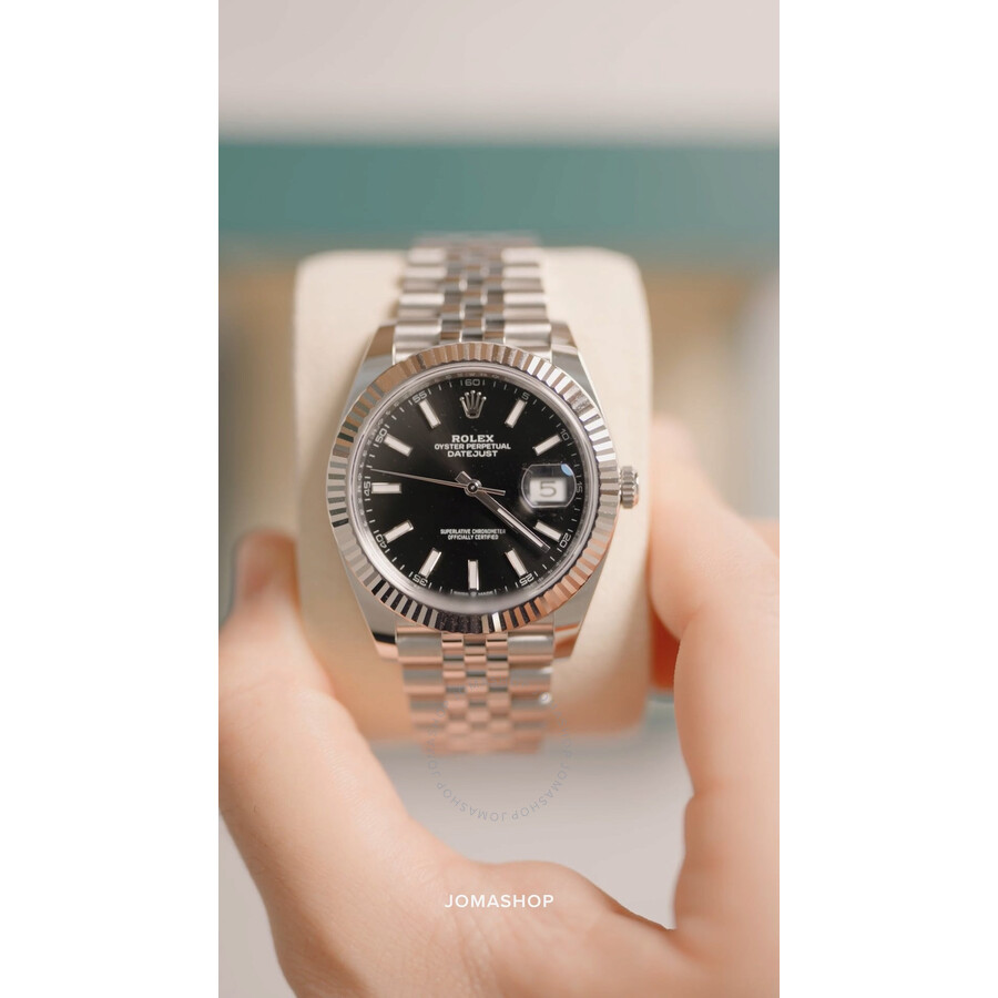 Rolex Datejust 41 - Black Diamond Set Dial - Jubilee