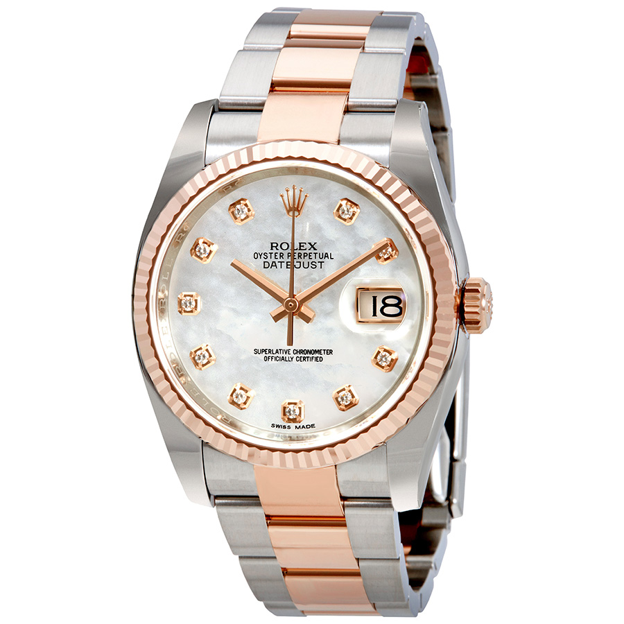 Rolex Oyster Perpetual Datejust Mother of Pearl Diamond Men's Watch 116231MDO