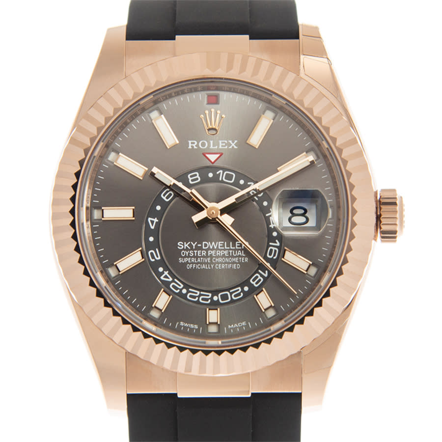 Rolex Sky-Dweller Automatic Chronometer 18kt Rose Gold Dark Rhodium Dial Men's Watch 326235DRSR