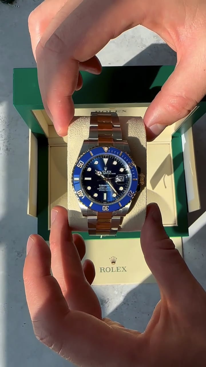 Rolex Submariner Automatic Chronometer Blue Dial Men's Watch