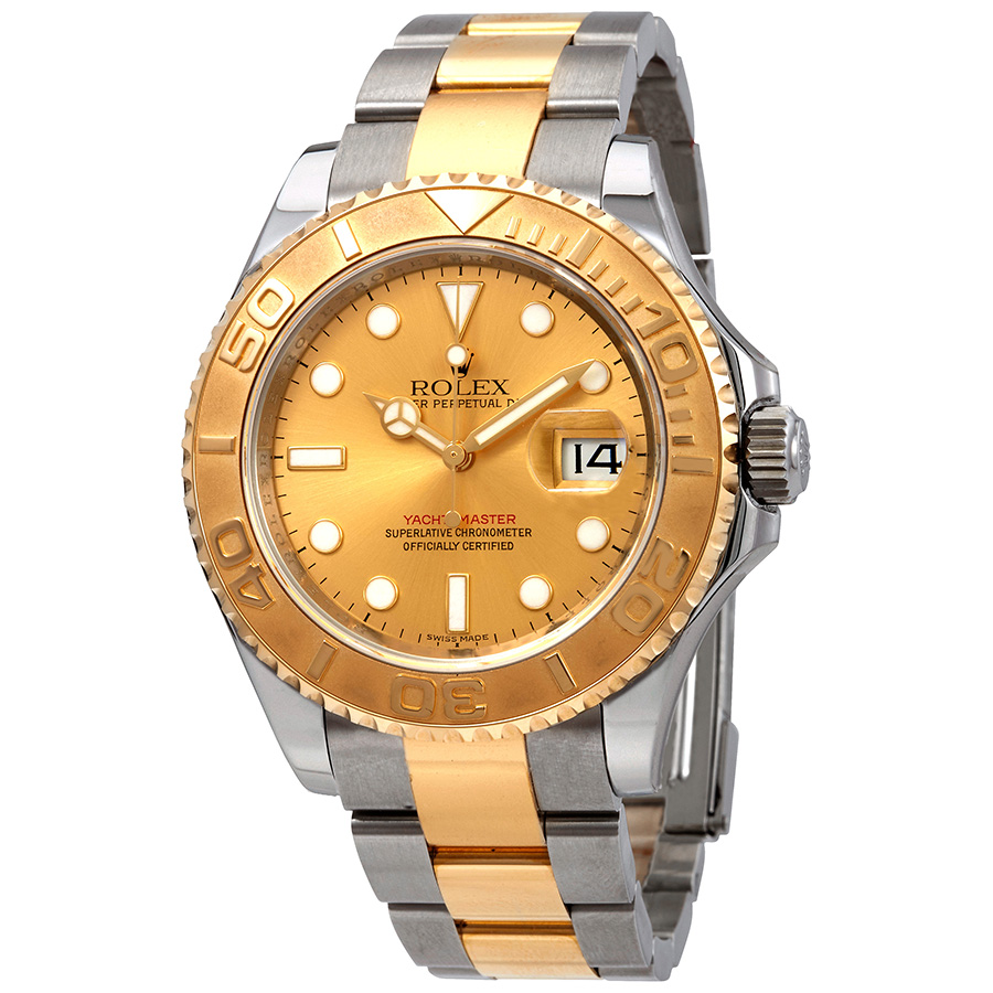 Rolex Yacht-Master Gold Dial Stainless steel and 18K Yellow Gold Oyster Bracelet Automatic Men's Watch 16623CSO