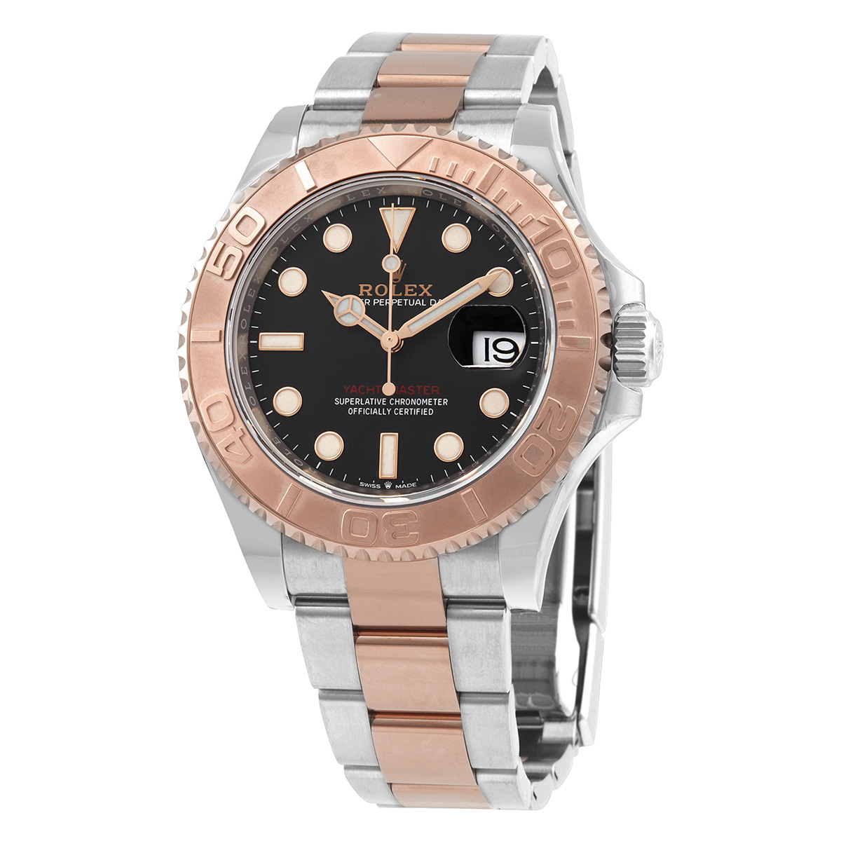 Yacht-Master 40 Black Dial Automatic Men's Steel and 18 ct Everose Gold Oyster Watch 126621BKSO