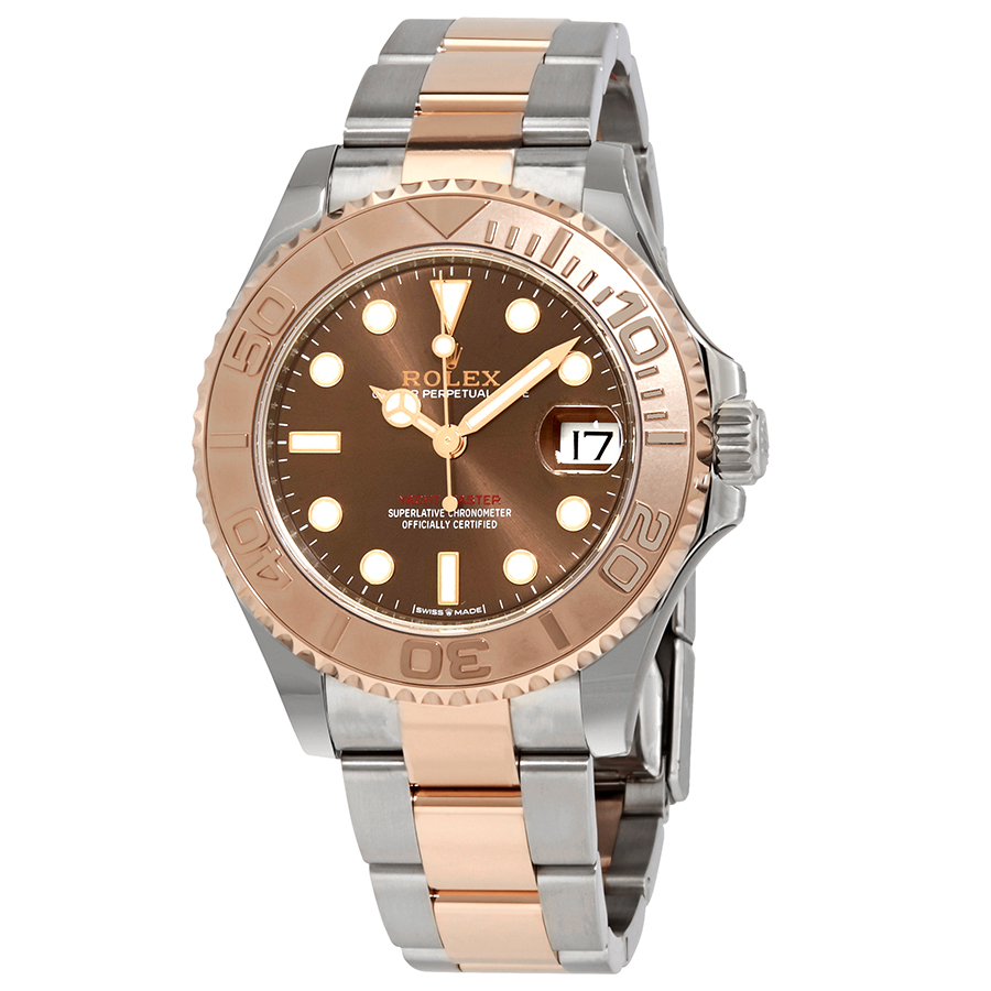 Yacht-Master Chocolate Dial Steel and 18K Everose Mid-size Oyster Watch 268621CHSO