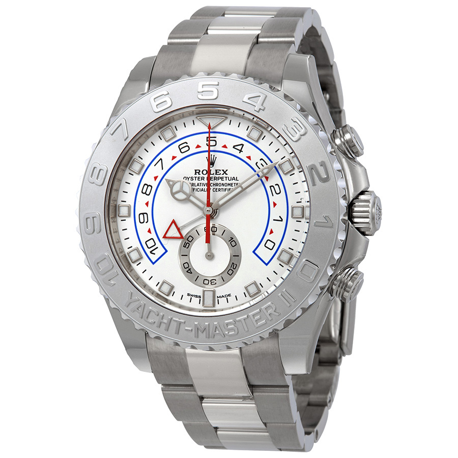 Yacht-Master II White Dial Automatic Men's 18k White Gold and Platinum Oyster Watch
