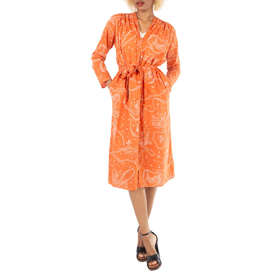 Ladies Lucio Edward Long Sleeve Cotton Dress