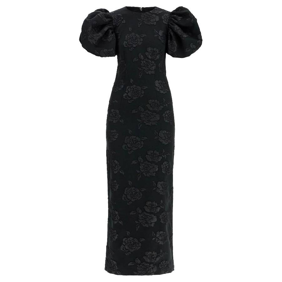 Rotage Jacquard Floral Pattern Midi Dress