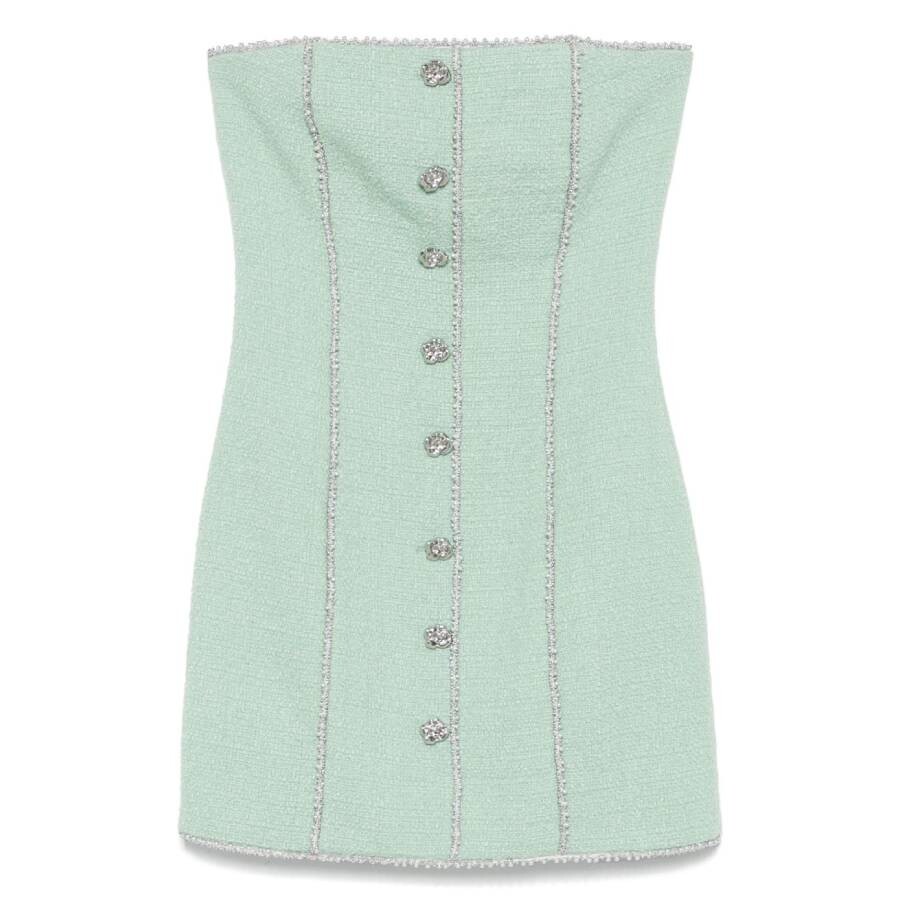 Boucle Strapless Mini Dress