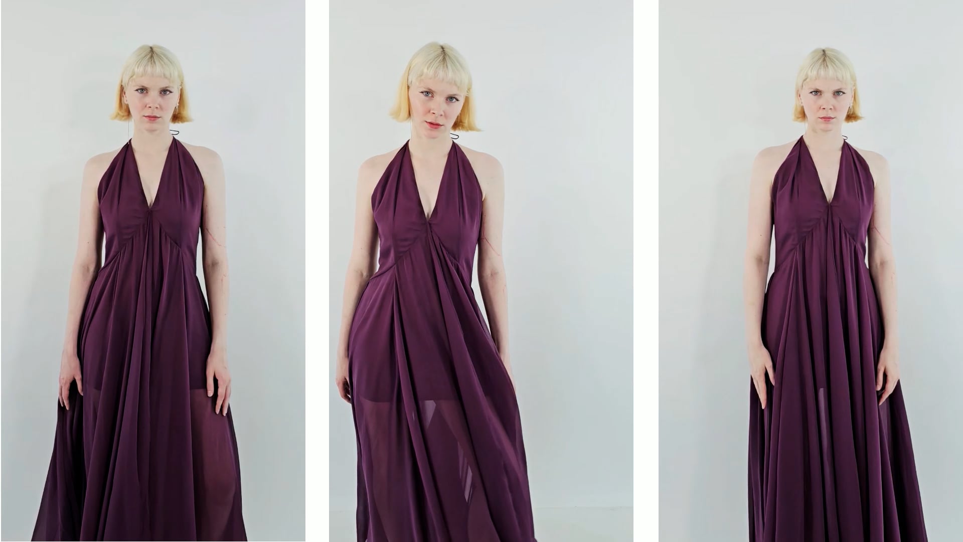 sachin and babi light blue dress Rotate Birger Christensen ruffle-trim chiffon maxi dress in Blue