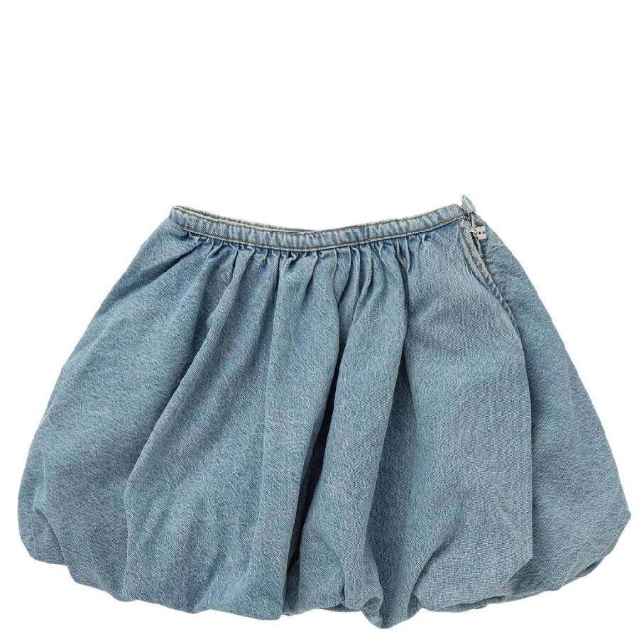 Cotton Denim Balloon Skirt, Brand Size 36 (US Size 2)