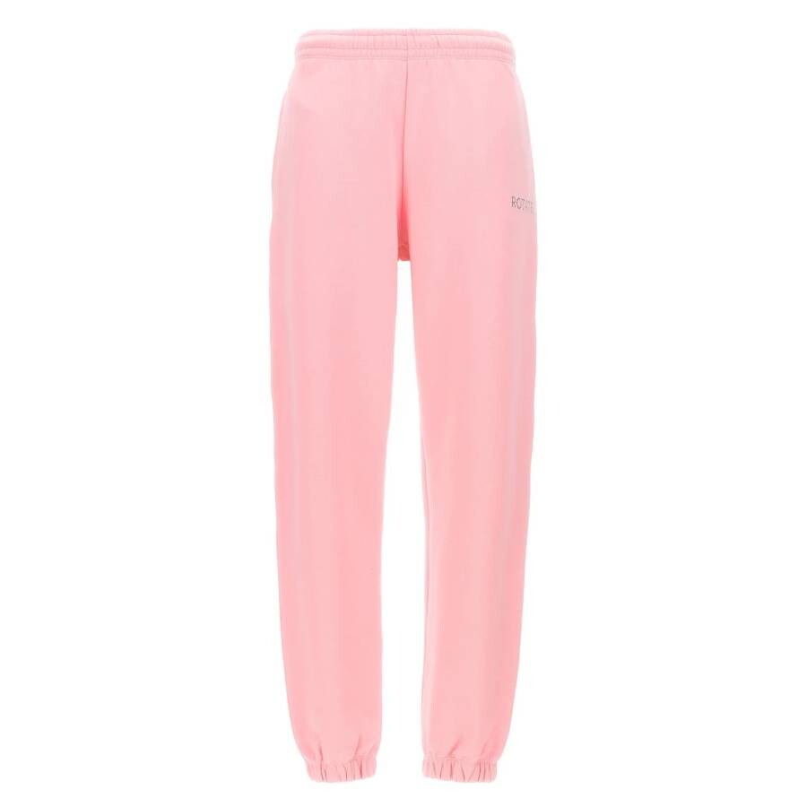 Rotate Birger Christensen Rotate Crystal Logo Embroidered Track Pants In Pink
