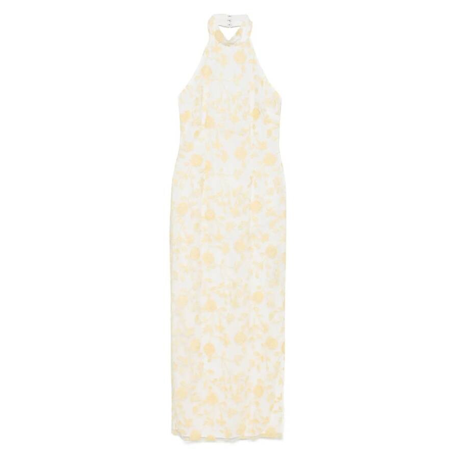 Flower Beads Embroidered Maxi Dress