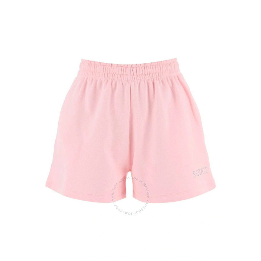 Rotate Birger Christensen Rotate Ladies Almond Blossom Sunday 6 Crystal Logo Sweatshorts