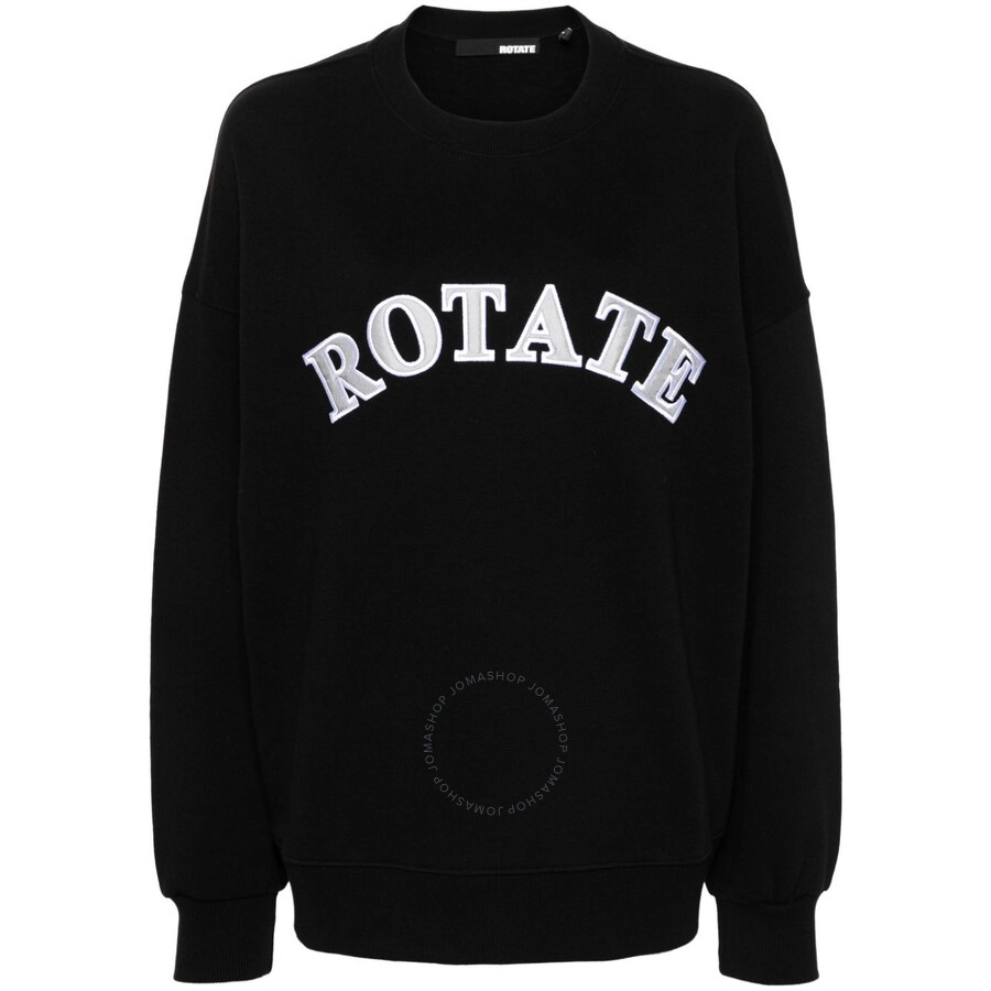 Rotate Birger Christensen Rotate Birgerchristensen Sweatshirt With Logo In Black