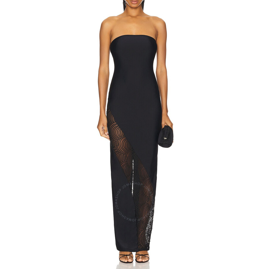 Rotate Birger Christensen Tube Maxi Dress In Black