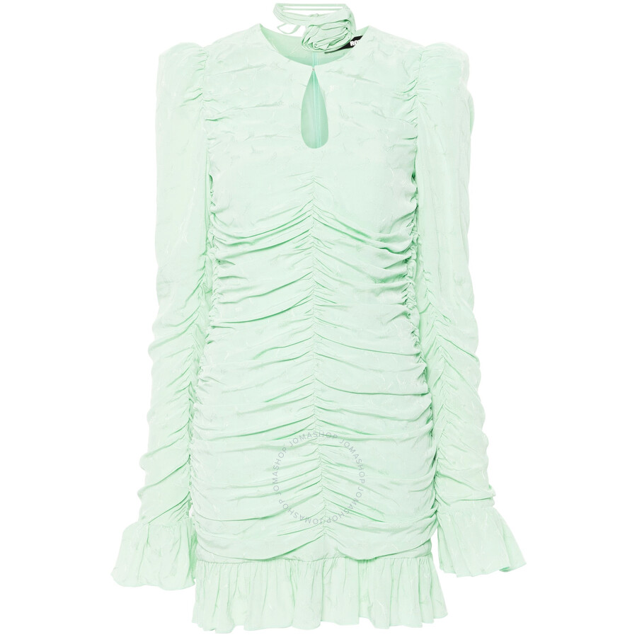 Rotate Birger Christensen Rose-belt Mini Dress In Grey