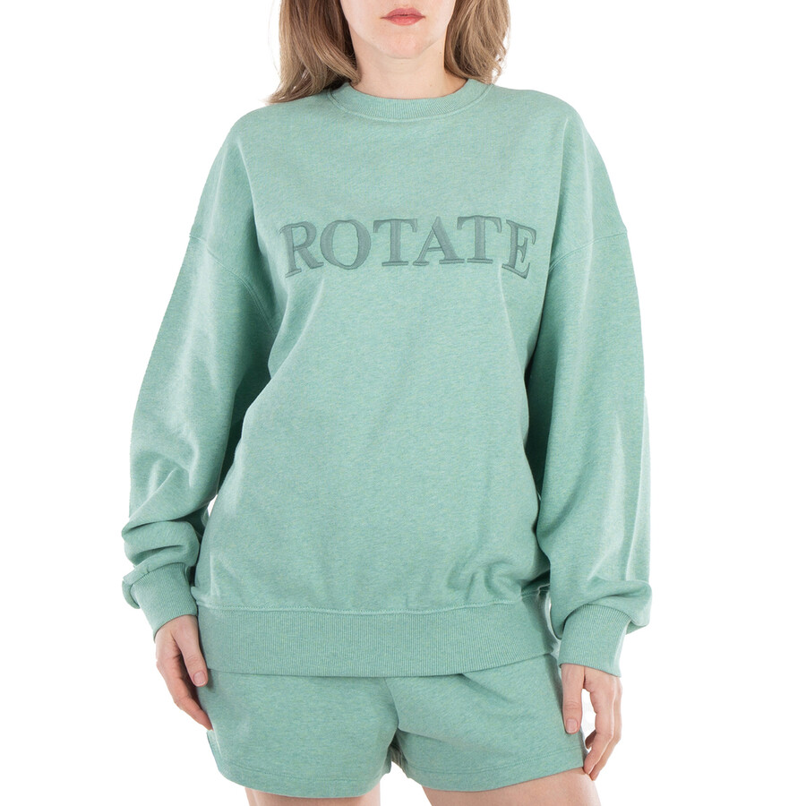 Ladies Granite Green Logo-Embroidered Sweatshirt