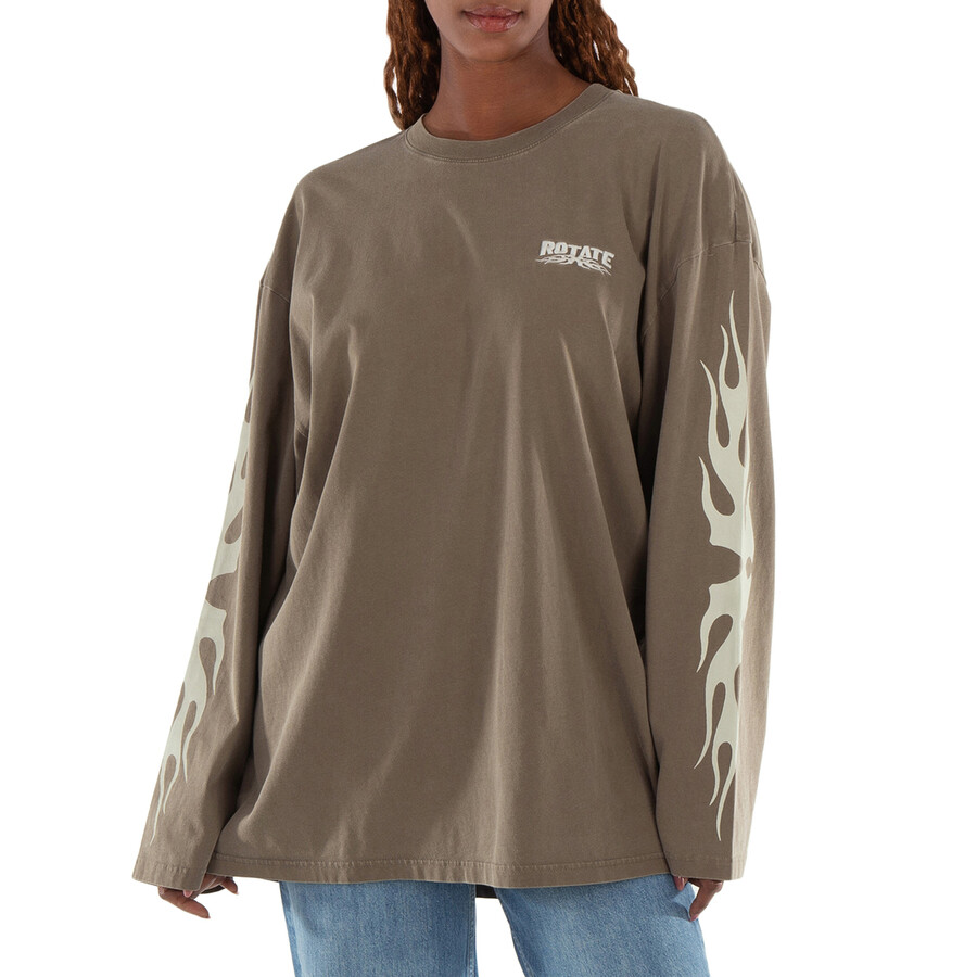 Ladies Green Enzyme Long Sleeve Shirt