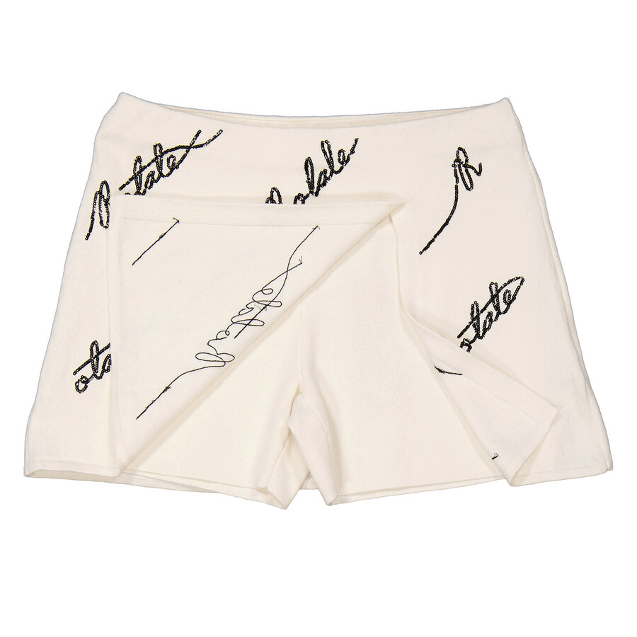Sequin Logo Mini Skirt, Brand Size 38 (US Size 4)