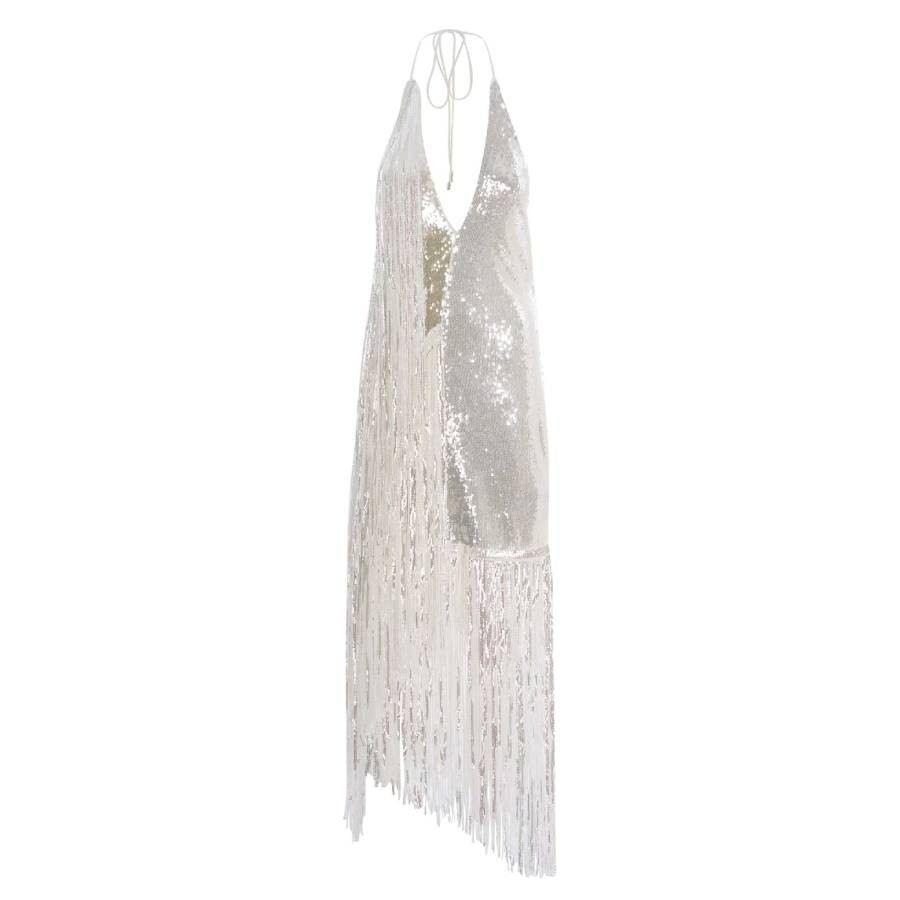 Sequins Mini Fringe Dress, Brand Size 40 ( US Size 6 )