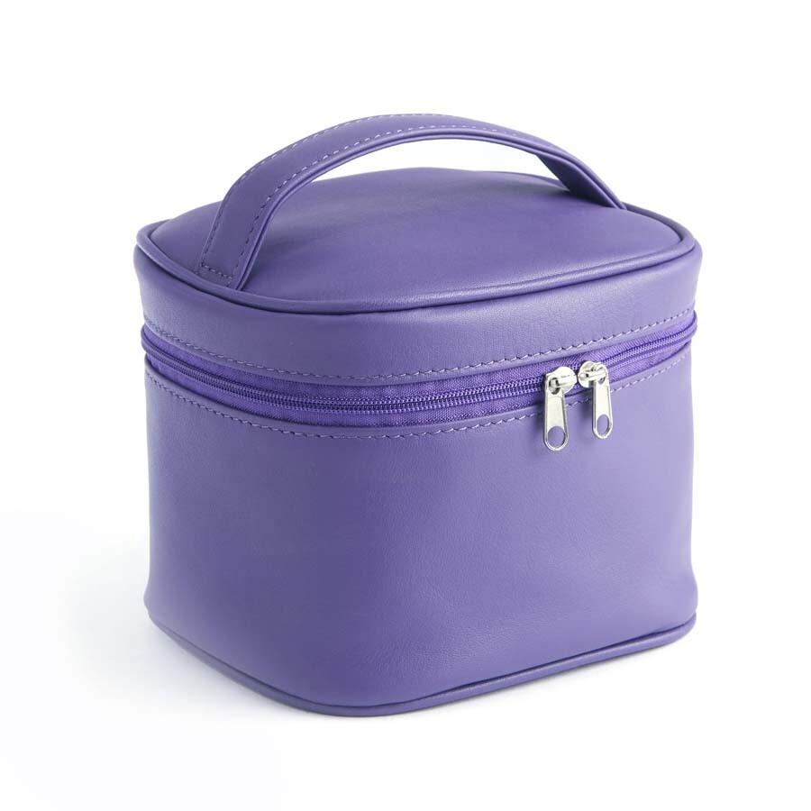 Royce Leather Royce Purple Chic Cosmetic Carrying Case in Genuine