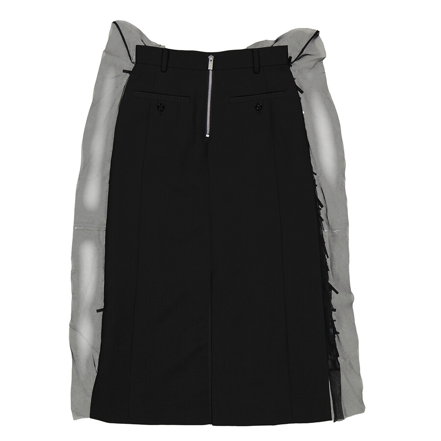 Ladies Black Spangle Embroidery Sequin Skirt, Brand Size 0