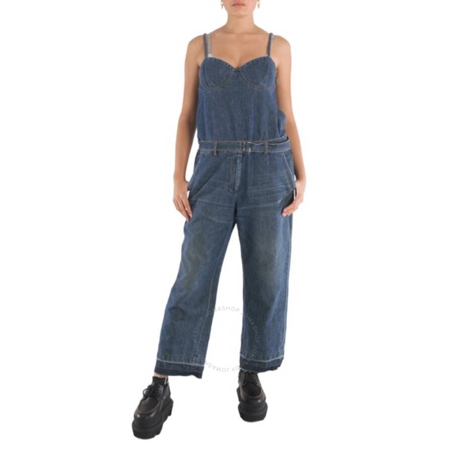 Sacai Ladies Blue Denim Jumpsuit In Blue