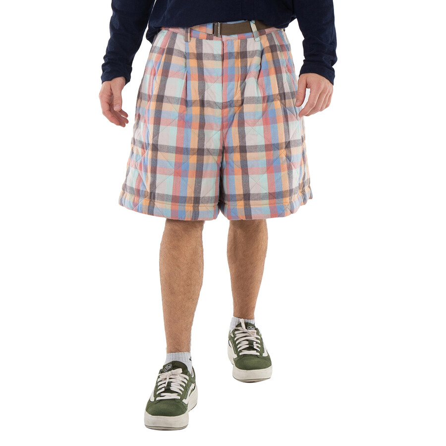 Men's Multi Plaid Quilted Shorts