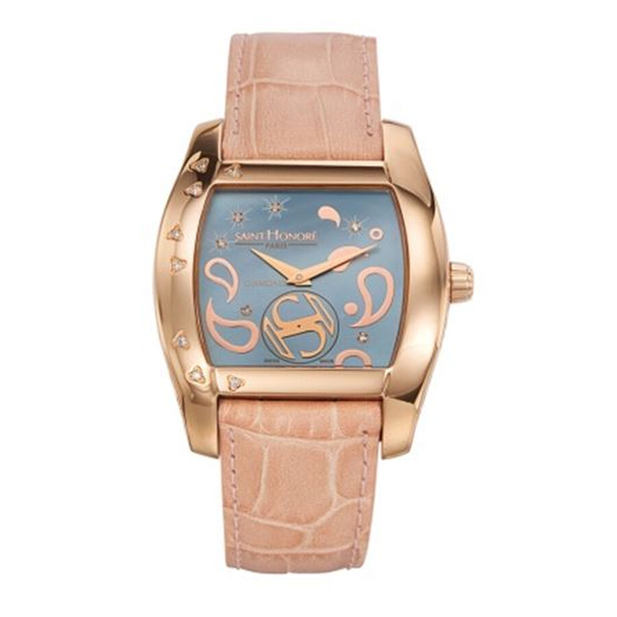 Saint Honore Monceau Diamond Mother of Pearl Blue Ladies Watch 723086