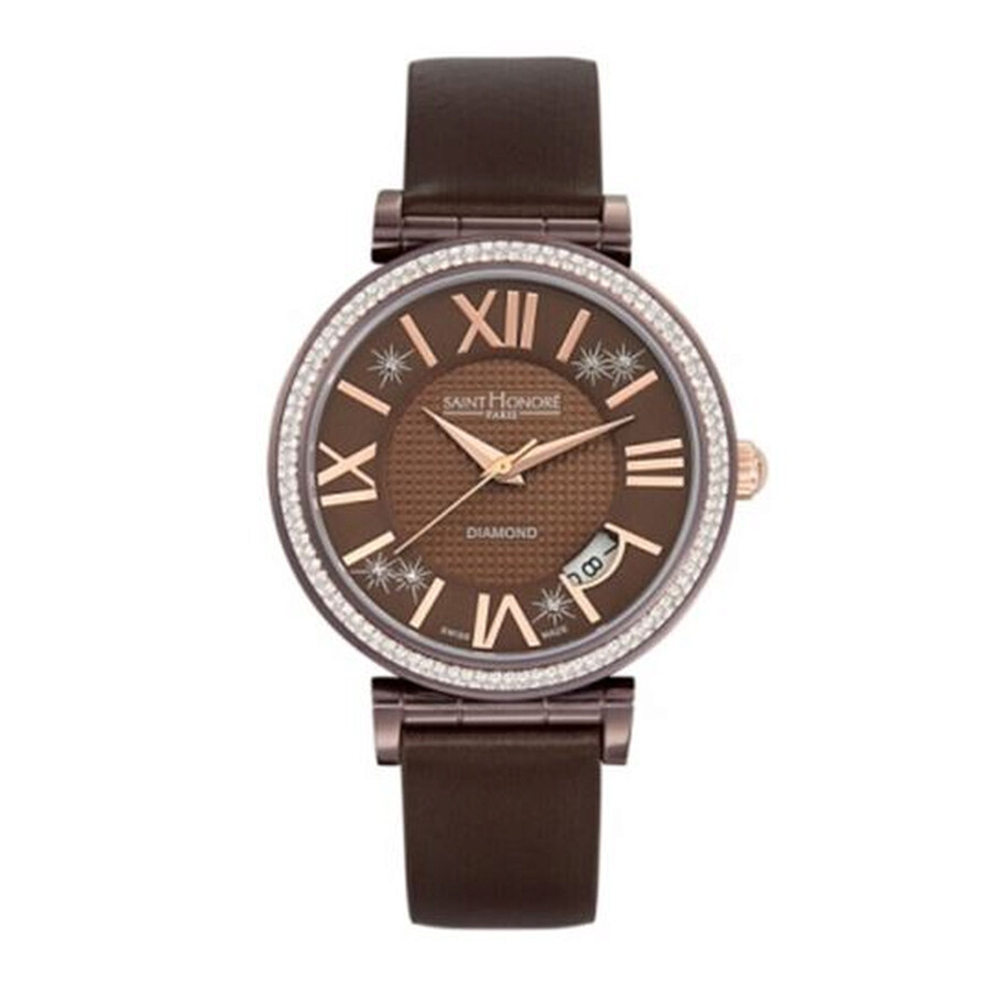 Saint Honore Opera Diamond Brown Dial Ladies Watch 766017 78PMRDR