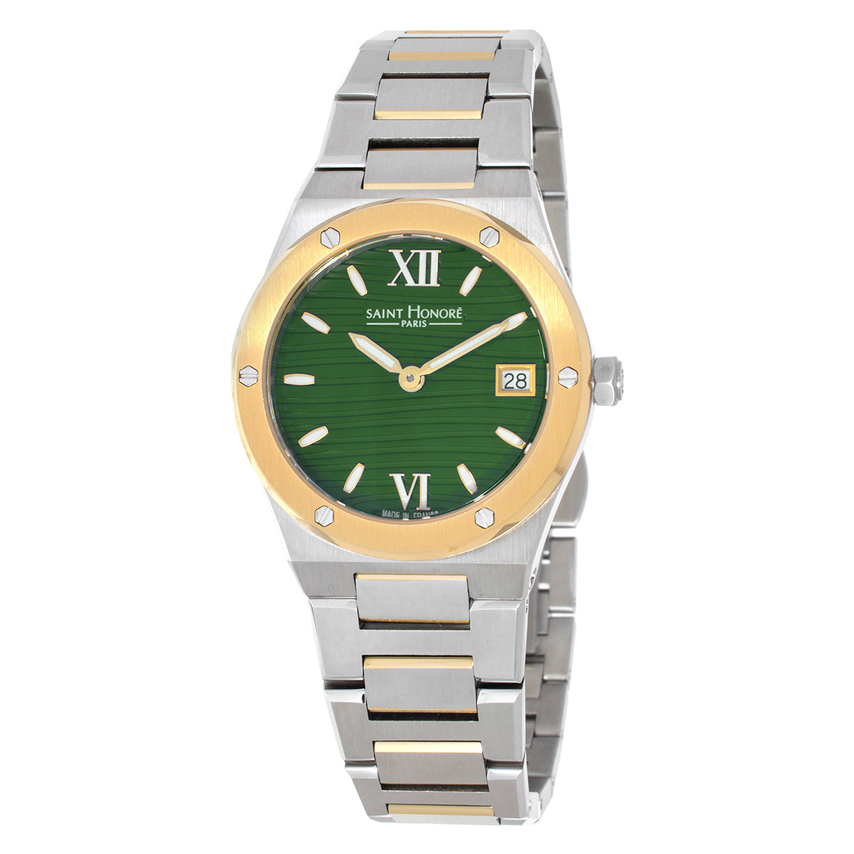Saint Honore Paris Haussman Quartz Green Dial Ladies Watch NH752125 4VIT