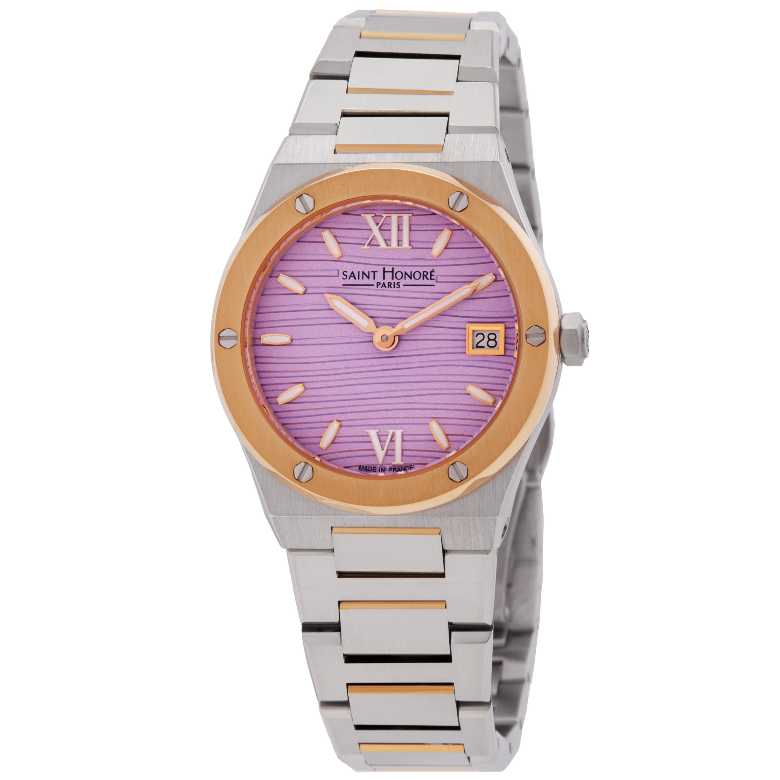 Saint Honore Paris Haussman Quartz Purple Dial Ladies Watch NH752125 4RIT