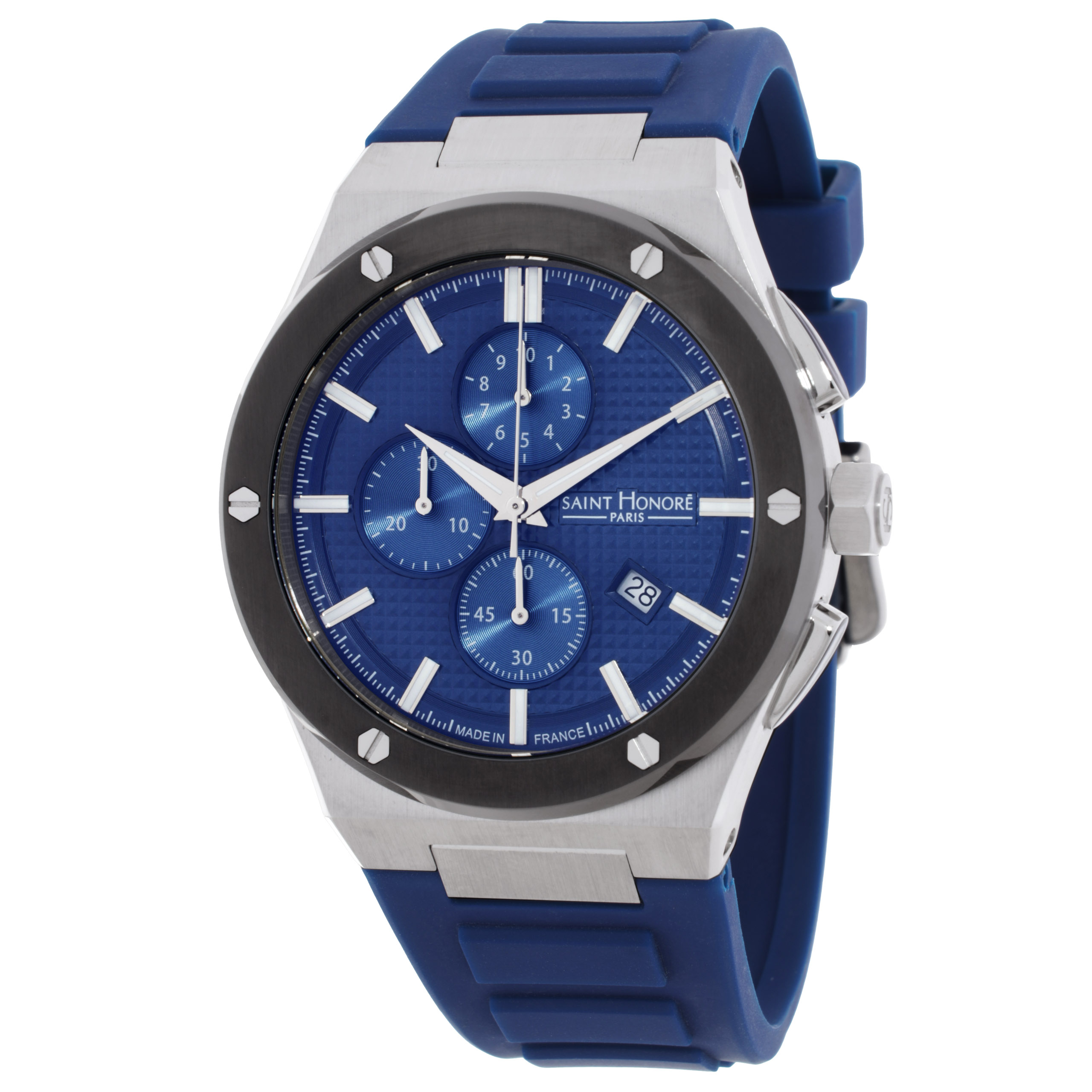 Saint Honore Paris New Haussmann Chronograph Quartz Blue Dial Men's Watch H SH NH857225 17DFIN