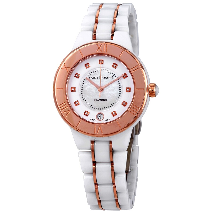 Saint Honore Worldcode Diamond White Dial Ladies Watch 761106 78BYDR