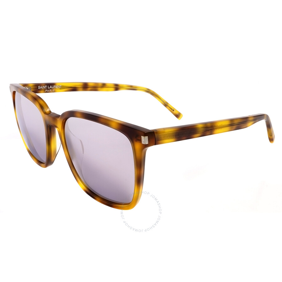 Saint Laurent Asian Fit Havana Sunglasses SL 93/F 002 54