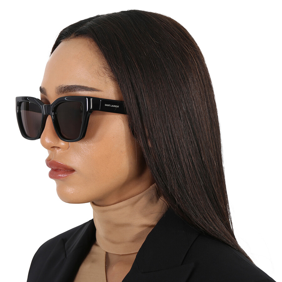 Shop Saint Laurent Black Cat Eye Ladies Sunglasses Sl 641 001 52