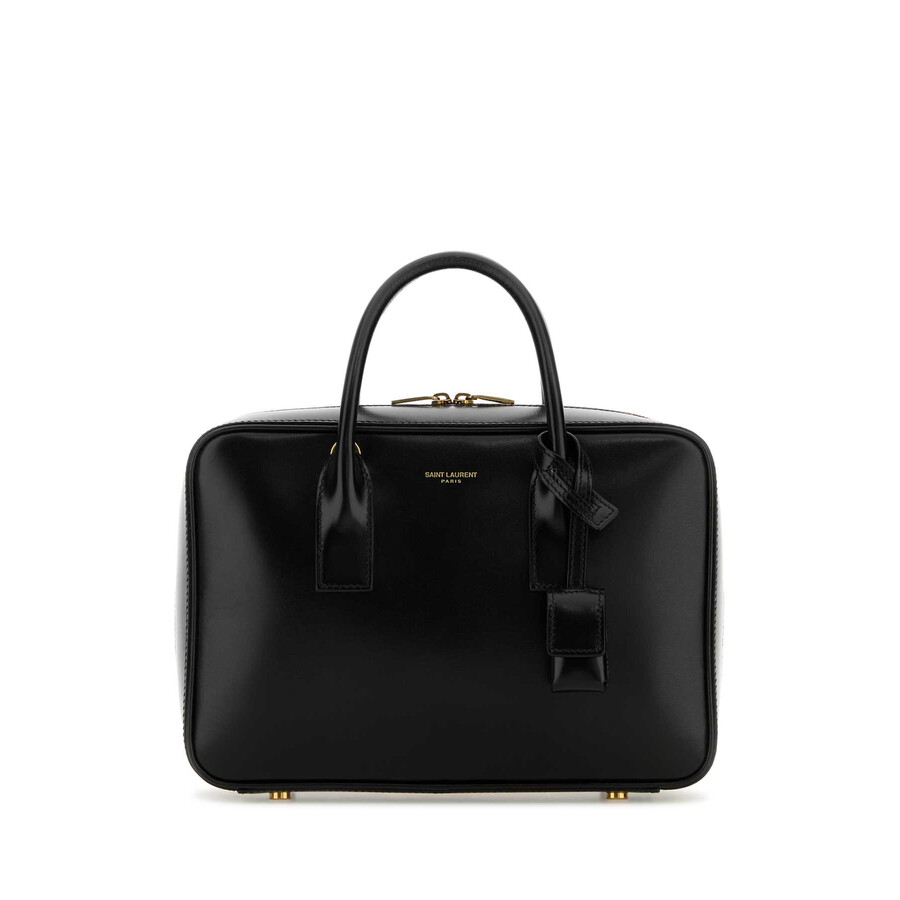 Saint Laurent Black Leather Sac De Jour Handbag