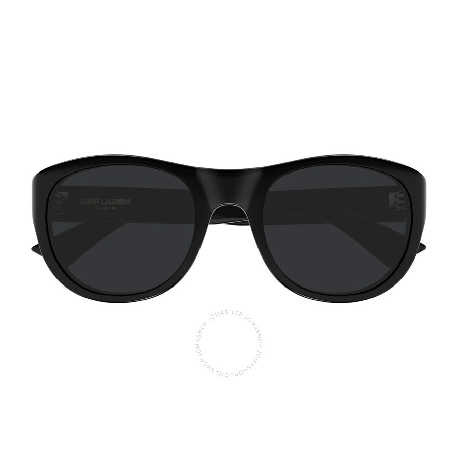 Saint Laurent Black Oval Unisex Sunglasses Sl 798 Maxime 001 54